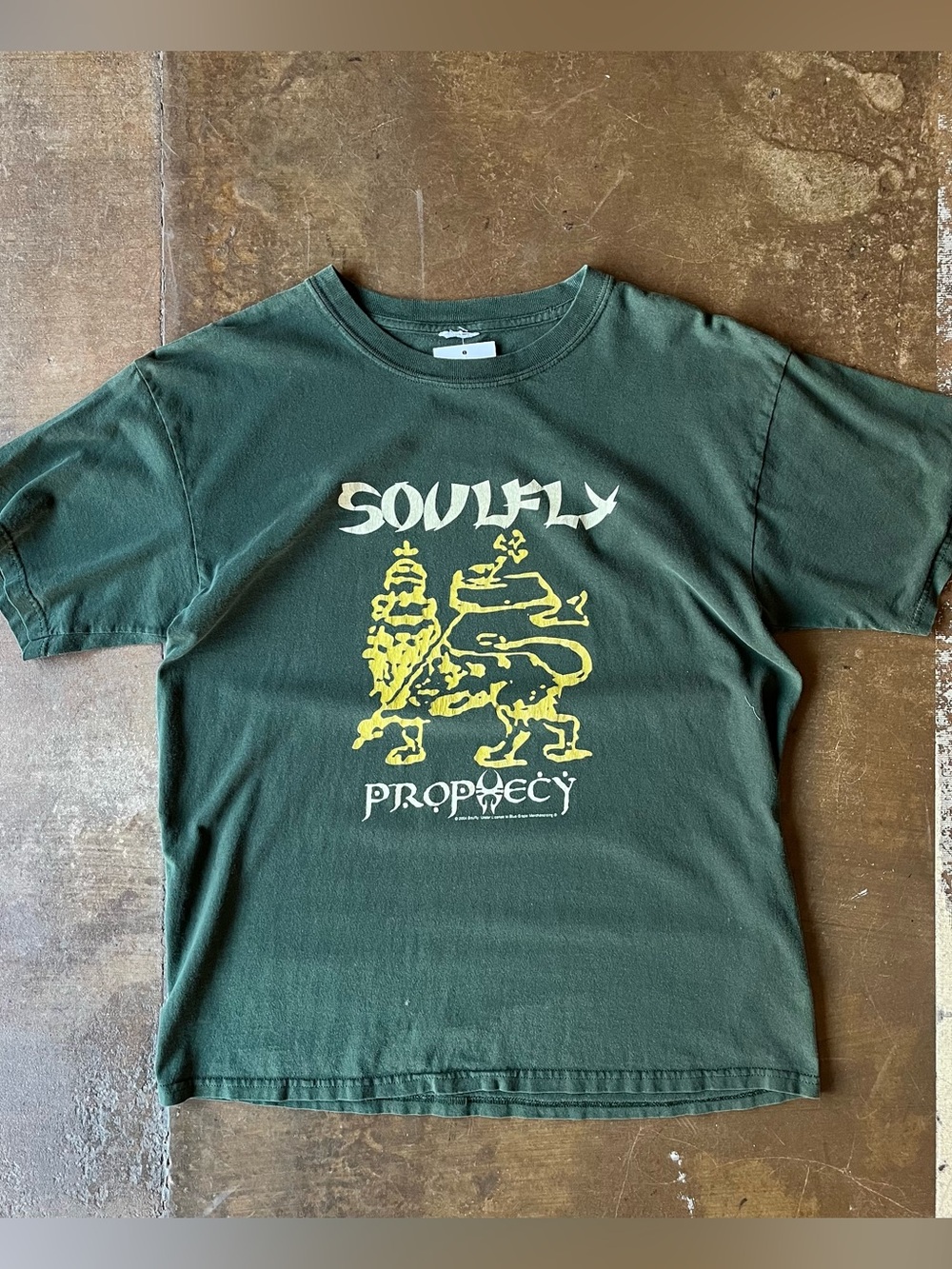 Soulfly Prophecy 2004 Vintage Green Double Sided Concert Tour T-Shirt Unisex XL